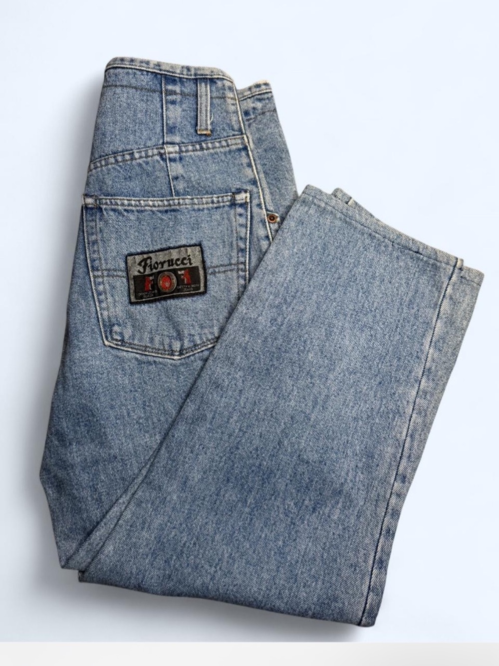 Fiorucci Light Washed Blue High Waisted Vintage Jeans